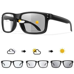 Outdoor Sports Photochromic Sunglasses Men Women Cycling Mtb Bicycle Eyewear Square Windproof Simple Classic Goggles
