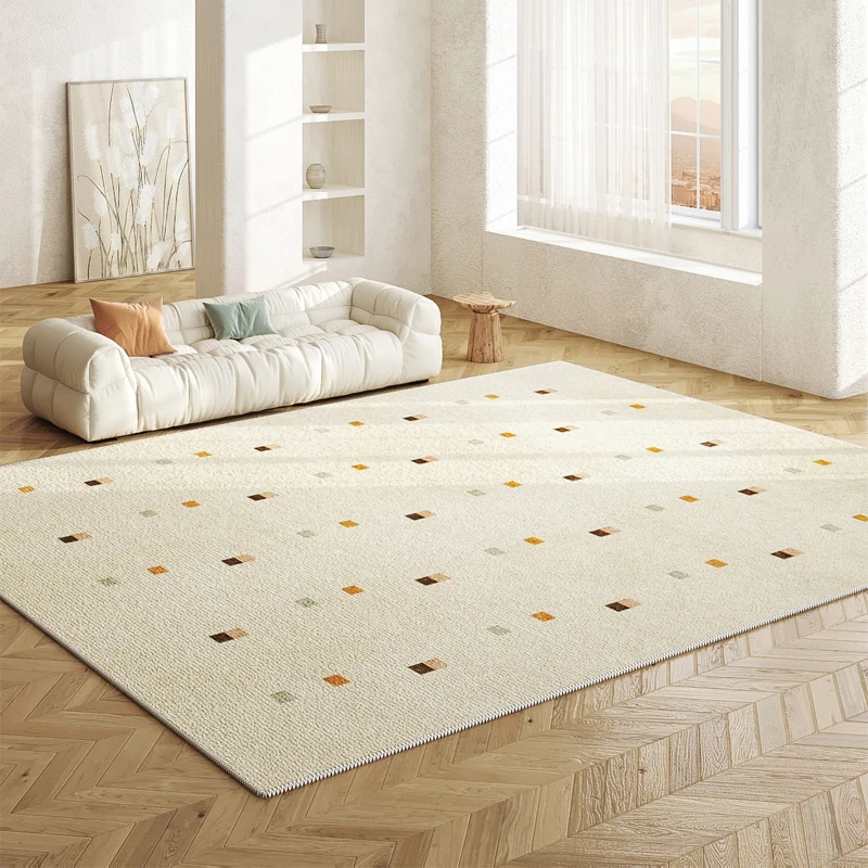 Cream Style Living Room Rugs Minimalist Bedroom Carpet Non-slip Large Area Carpets Easy Care Rug Easy Storage Balcony Rug Ковер