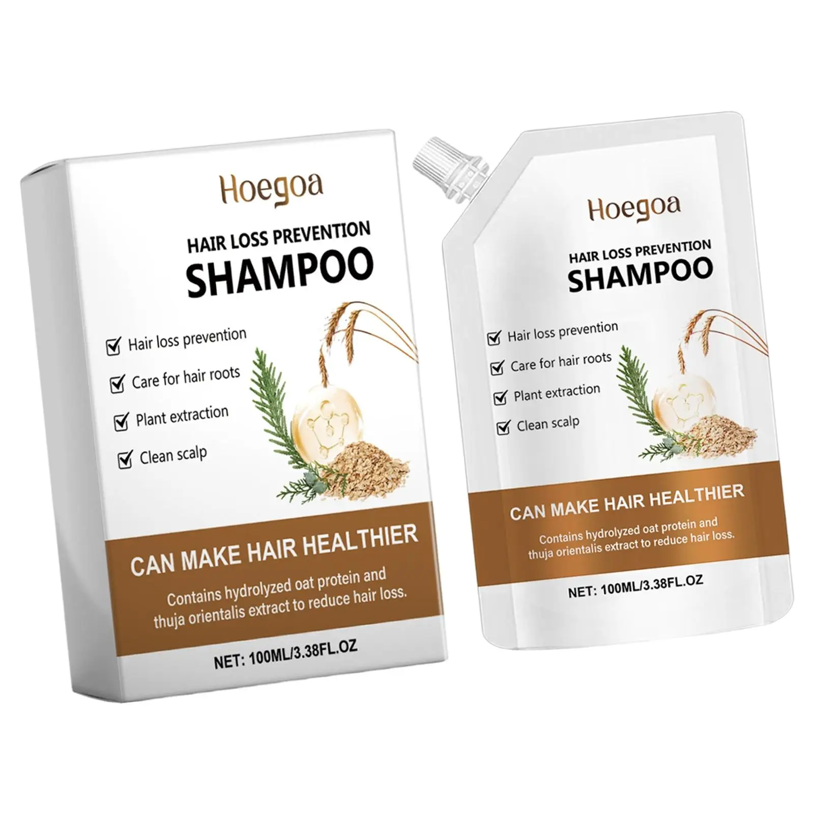 100 مللي شامبو لمنع تساقط الشعر لإصلاح الشعر المجعد التالف للتحكم في سقوط الشعر متعدد الاستخدامات مغذي عميق لفروة الرأس #4