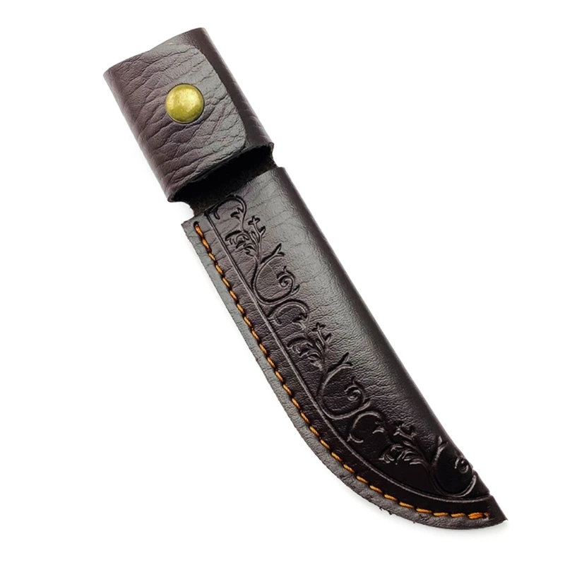 2pcs Pocket Leather Sheath Knife Case Fixed Blade Outdoor Knife Pouches Gift For Men Camping Picnic Storage Accessories