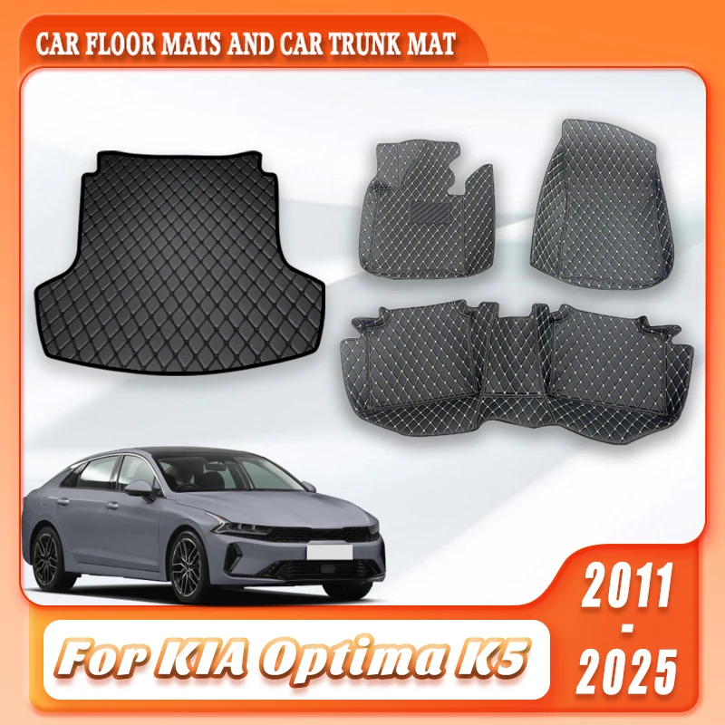 

Car Floor Liners Trunk Mat For KIA Optima K5 2011-2025 All Weather Waterproof Cargo Tray Durable Non-Slip Foot Pads Auto Parts