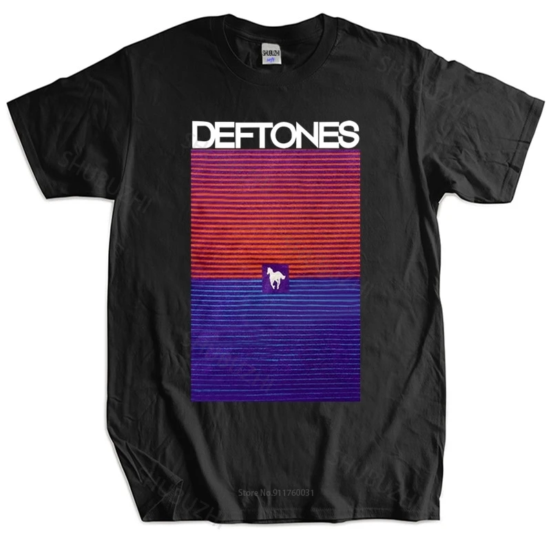 Mens T-shirt Euro size TOPS Deftones Men's Abstract Sunset T-Shirt unisex tee-shirt women top tees drop shipping