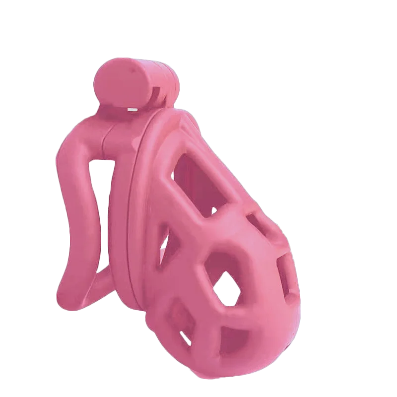 2026 New Pink Chastity Lock Cage SM Flirting Breathable Resin Male Penis Lock Breathable Male Chastity Device Prohibited Abstine view 5