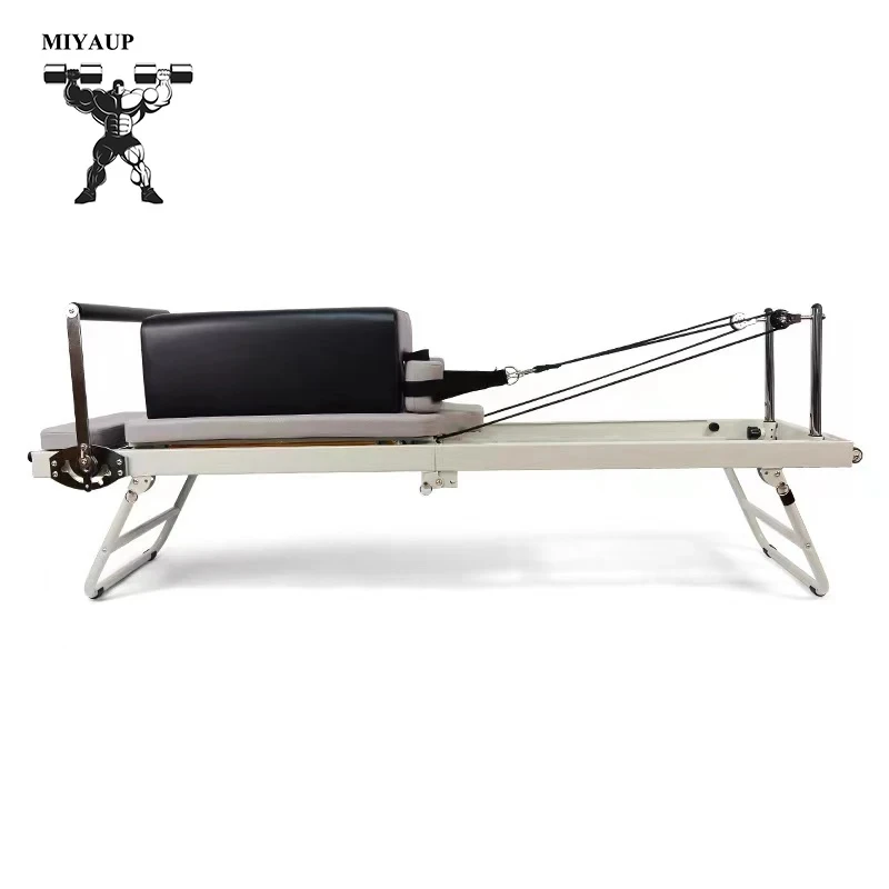 MIYAUP Luxury Non-slip Pilates Reformers With Box White Studio With Best Metal Spring Pilates Core Bed