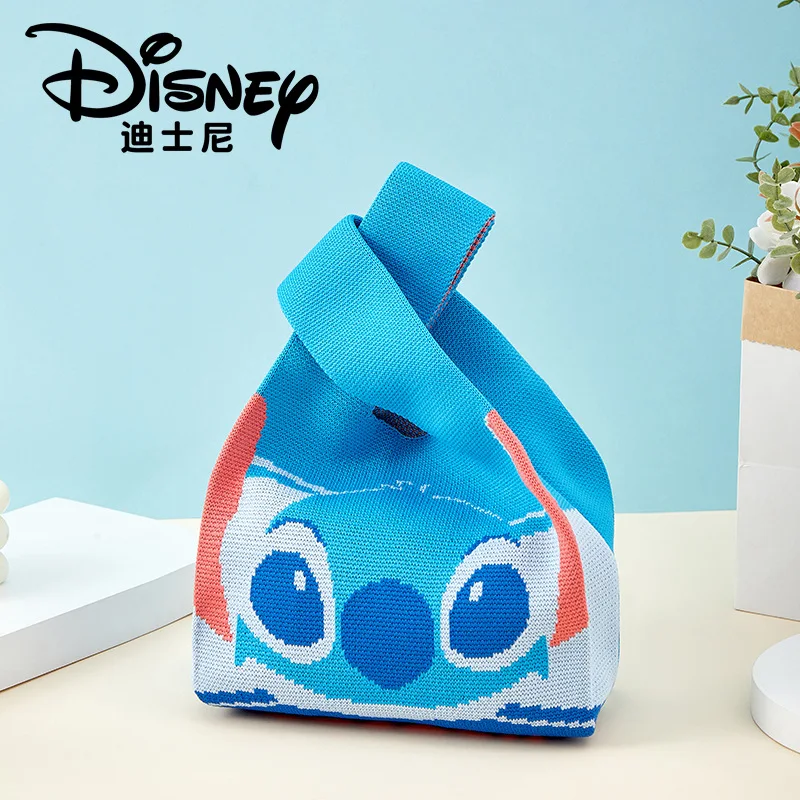 Disney Cute Stitch Paperino Borsa lavorata a maglia alla moda Borsa per cellulare da donna Borsa in tessuto morbido Borsa regalo di compleanno di Natale