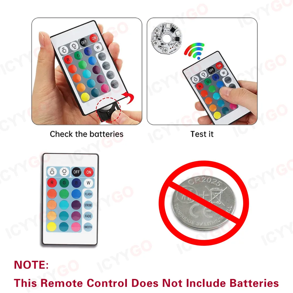 3W 5V Low Voltage LED Light Panel Color RGB Light Panel 16 Colors Remote Control RGB Light Source Decorative Design Light Panel