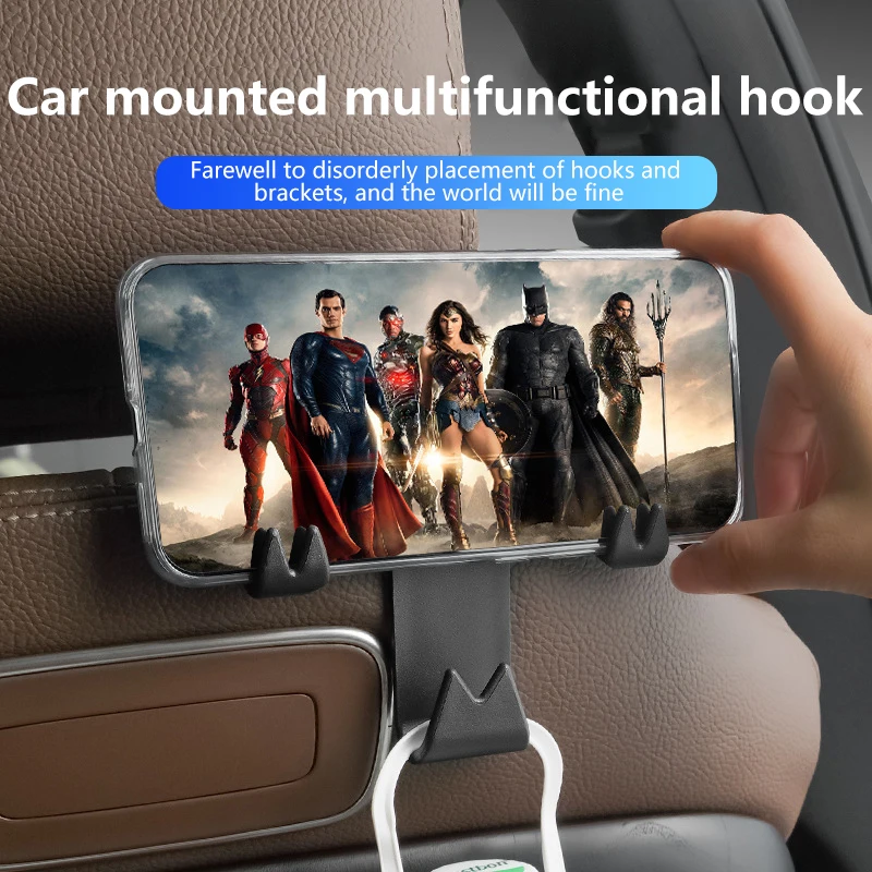 Car Multifunctional Rear Seat Headrest Handbag Mobile Phone Universal Holder Car Interior Supplies