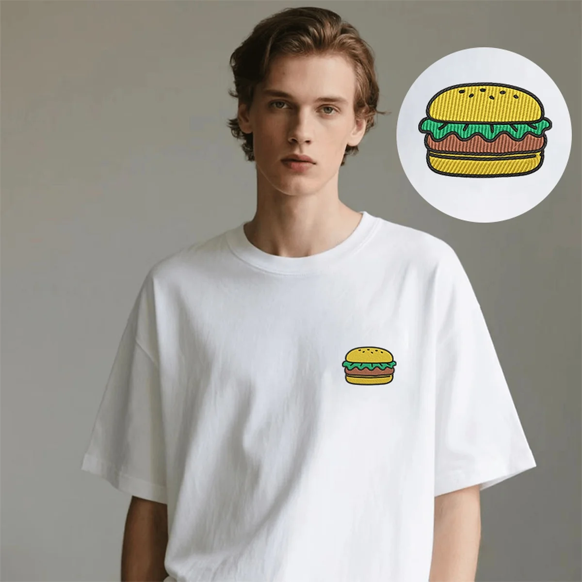 

Comfort Bite Men & Women Embroidered Cotton T-Shirt – Cozy Top Tees with Luxury Embroidery for Lazy Weekends T-Shirts