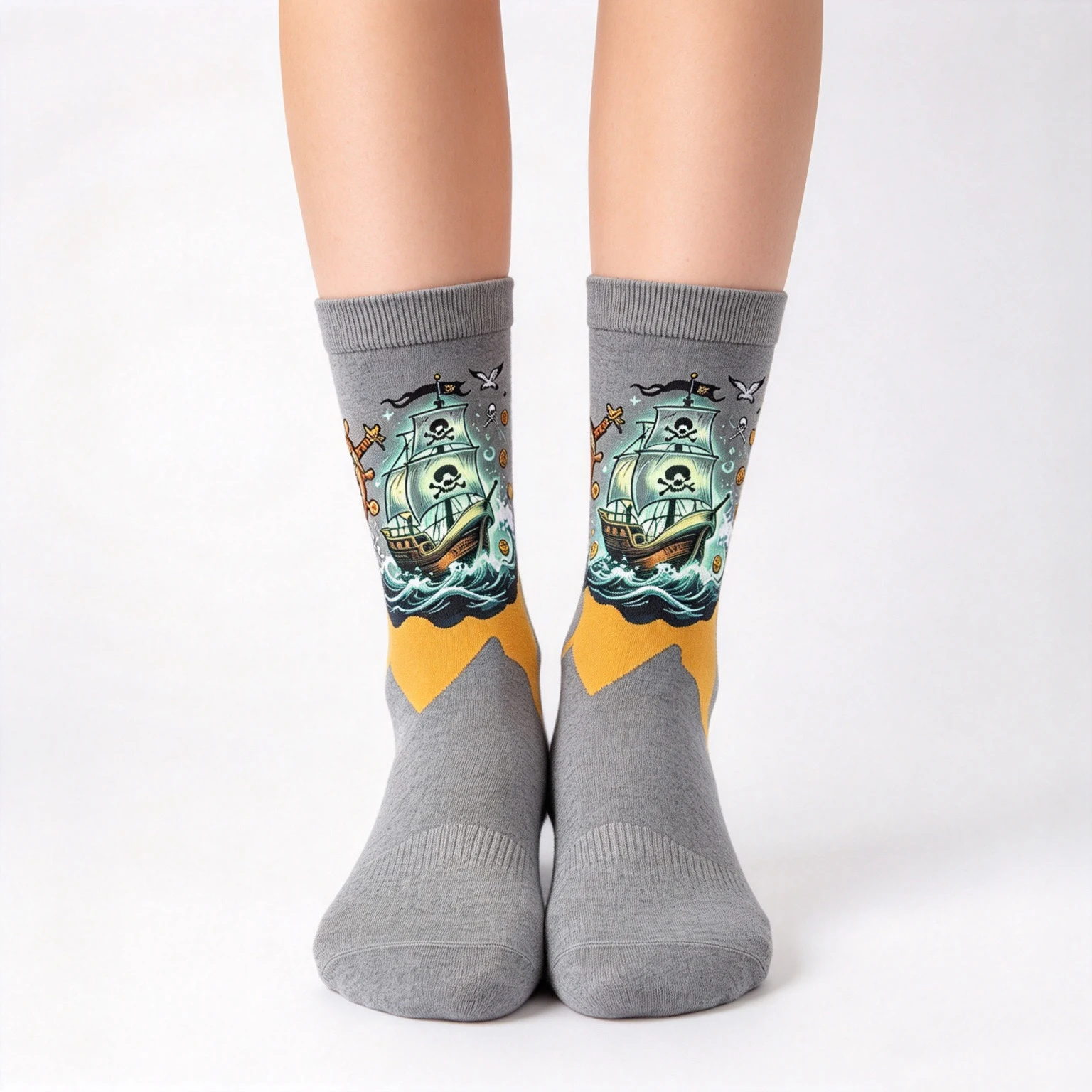 10/24Pairs Random Men Women Midcalf Novelty Crew Socks Anime Gamer Socks Cute Dog Cat Bear Rabbit Flamingo Sloth Christmas Socks