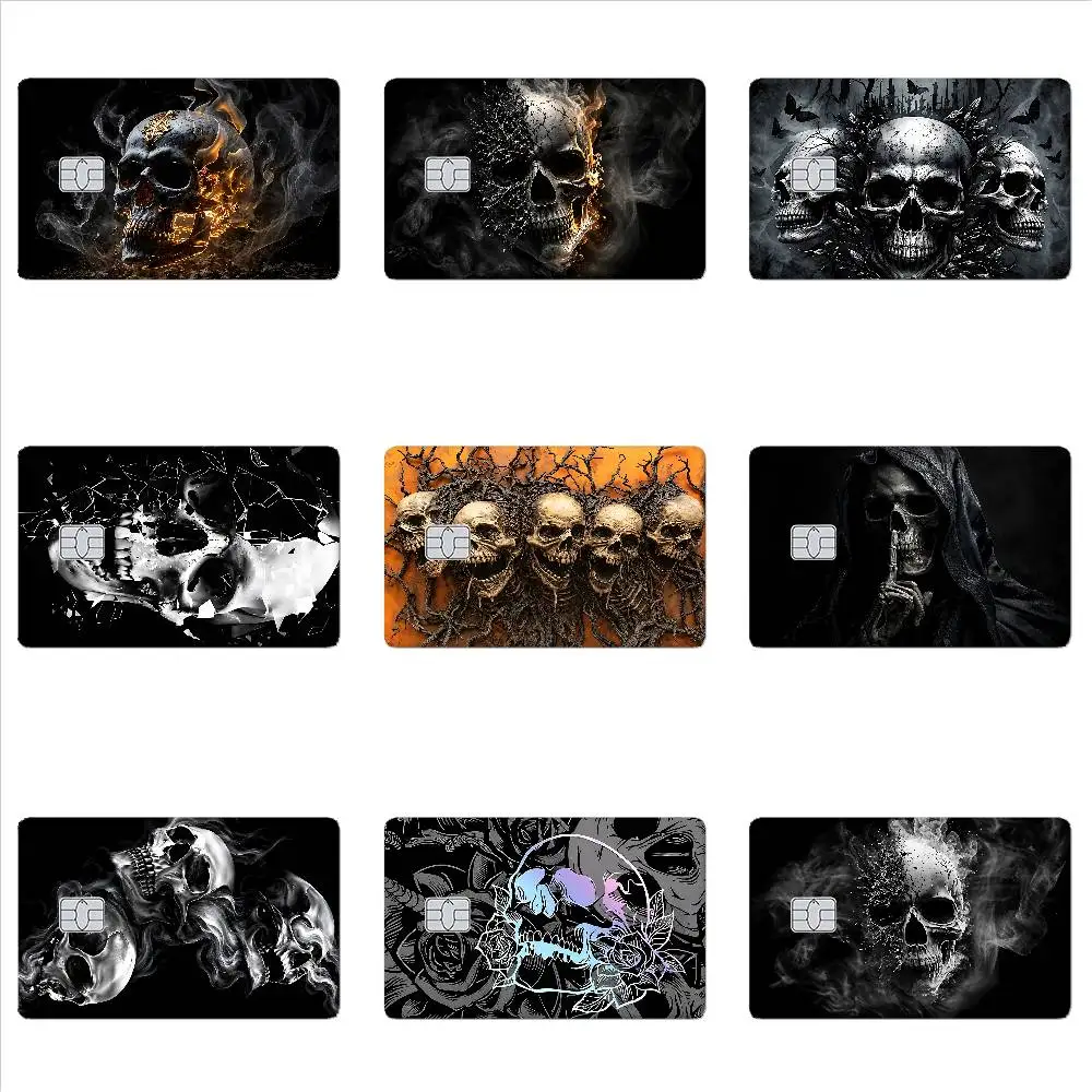 Creative Skull Pattern Card Stickers Credit Card Film Debit Card Sticker Skin