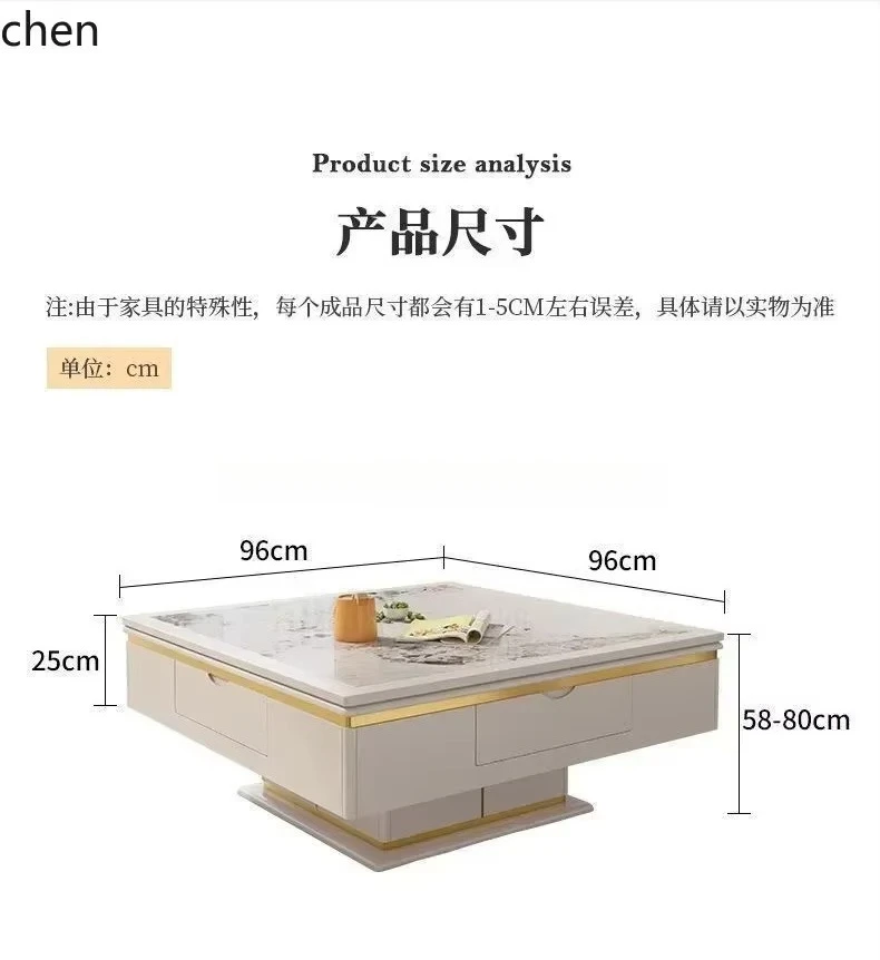 DSA-- Mahjong Table Rock Board Tea Table Integrated  Square Lifting Multi-Functional Table for Home