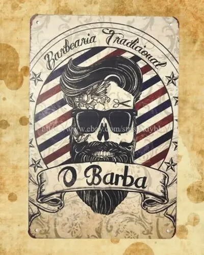 barberia barba barber shop metal tin sign reproductions