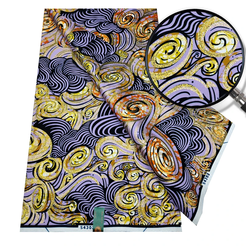 قماش شمع هولندي أفريقي كبير 6 ياردات 100% قطن عالي الجودة قماش باتيك نيجيري أنقرة مطبوع لخياطة فستان نسائي