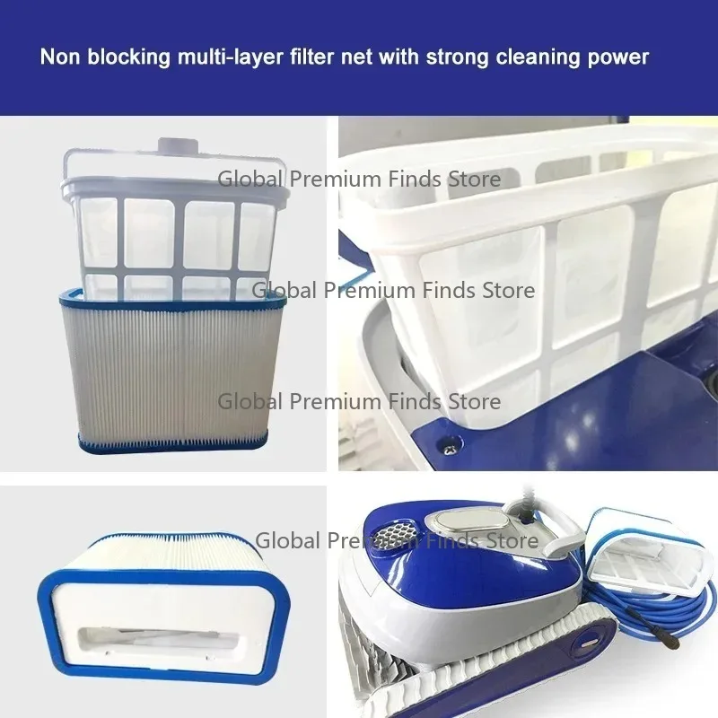Commercial Grade Automatic Pool Cleaner with Wall Climbing and Waterline Cleaning Capabilities