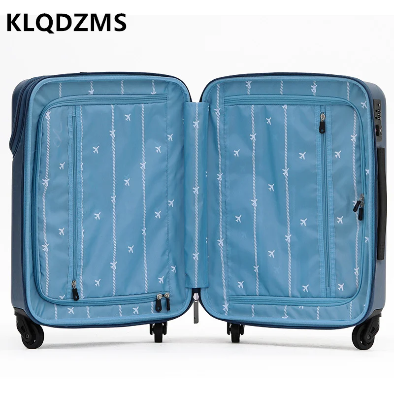 KLQDZMS 20"24"Inch The New Suitcase Boarding Box Female Trolley Case Before Opening Silent Multifunctional Roller Luggage