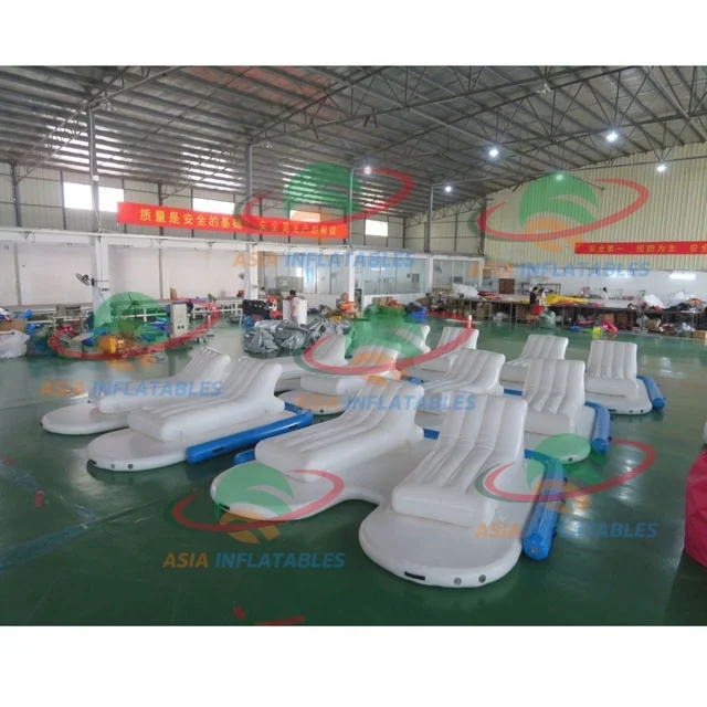 Relaxing Sofa Chair Inflatable Twin Escape Floating Island Pool Float Water Play Equipment Inflatable Lounges