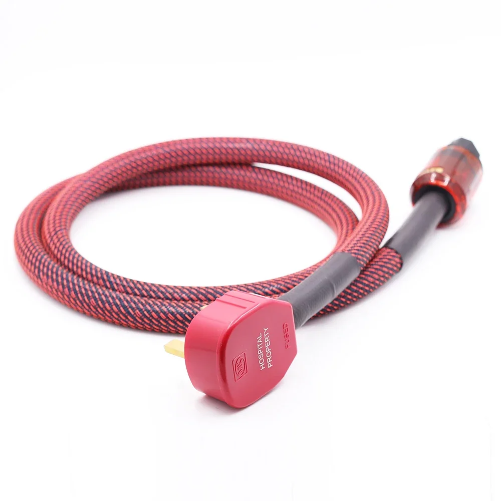 

P111 HIFI OFC Silver plated AC Power cable MK UK Power cable AC Audiophile audio amplifier DAC filter