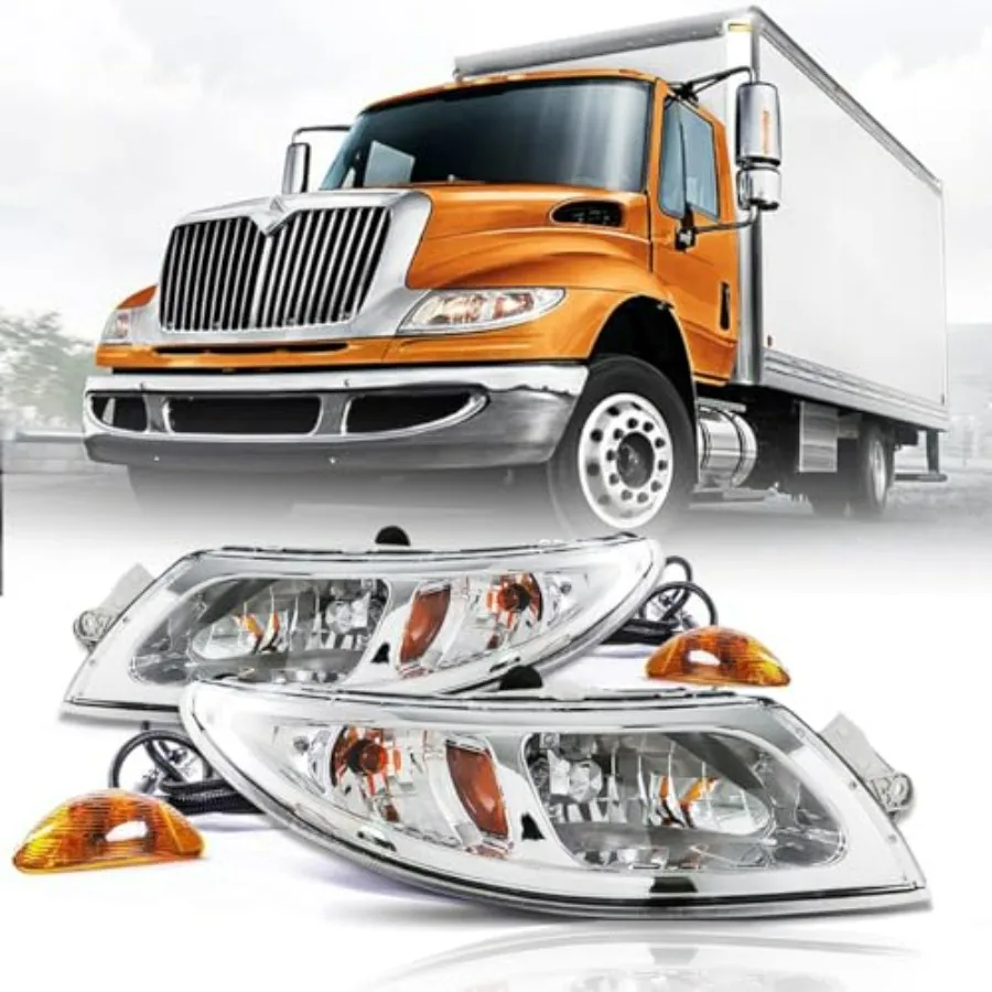 

Headlight fit for Durastar 4100 4200 4300 4400 2001-2016 and 2002-2016 Transtar 8500 8600 Series A pair(Driver&Passenger)