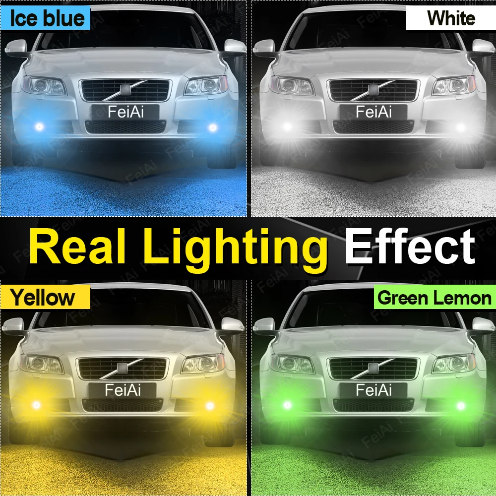 أضواء الضباب الأمامية لفولفو S80 2013 2012 2011 2010 2009 2008 2007 2006 ثنائي الألوان LED الضباب الخفيف S80 2nd الجنرال ضبط الملحقات
