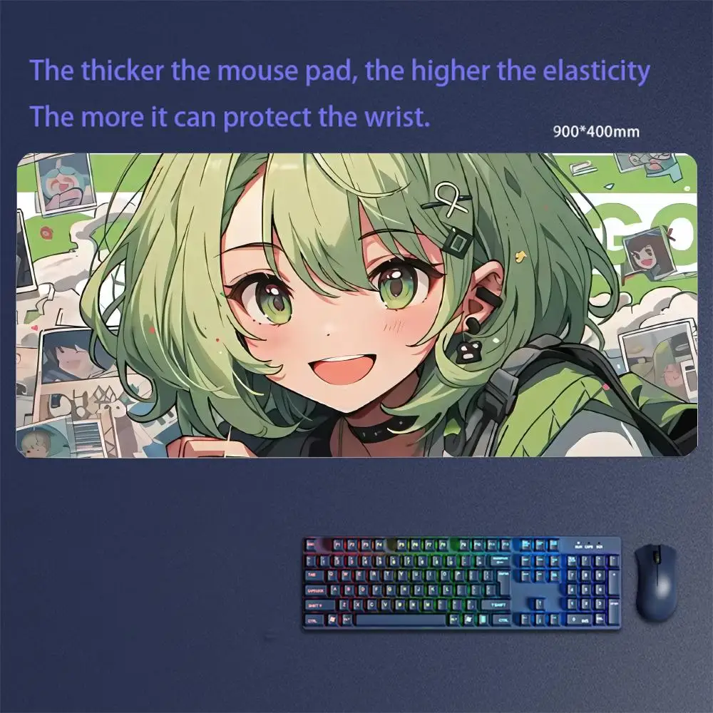 

Pc Accessories Anime Girls Gaming Mouse Pad Kawaii Mousepad Rgb Desk Protector Keyboard Mat Deskmat Mats Mause Gamer PadsLed