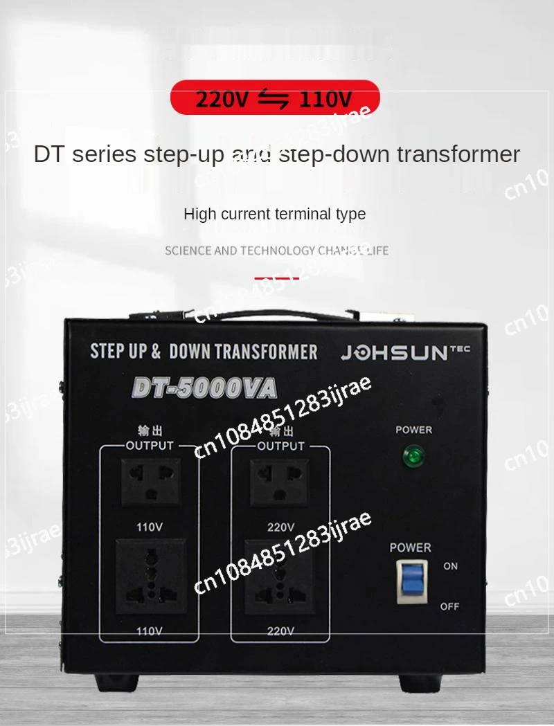 

Transformer 5000W 7500W 10000W Heavy Voltage Regulator Converter Power Transformer 220V Auf 110V Converter