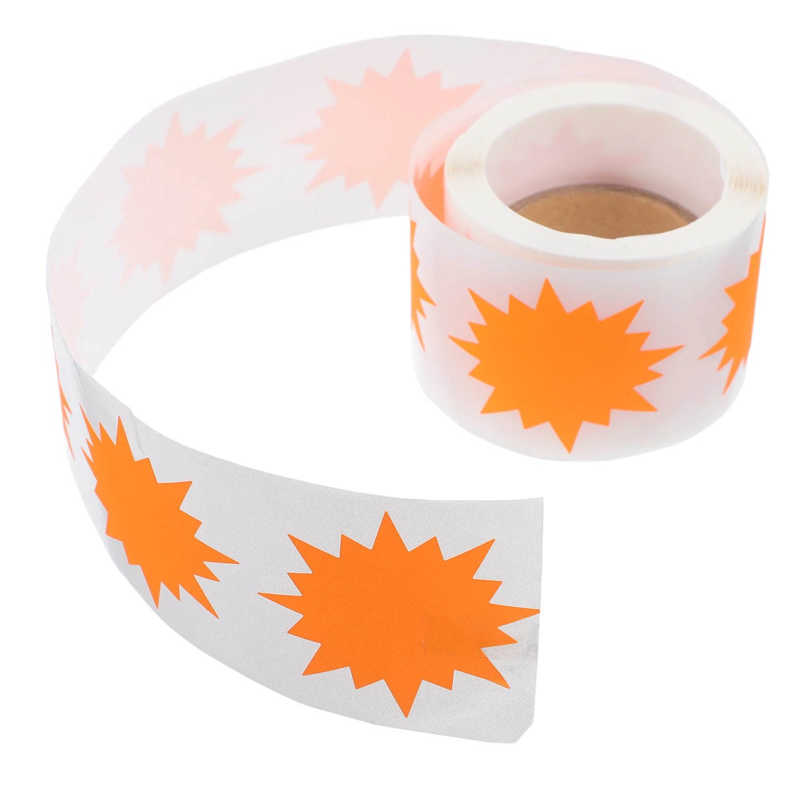 

200pcs Sale Sign Stickers: Fluorescent Burst Paper Garage Retail Sale Signs Yard Price Tags Poster Board Decorations DIY 2inch