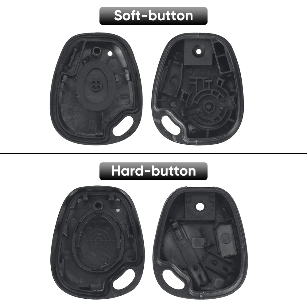 Keyyou-ルノー用リモートキーシェルケース、交換用カバー、ブレードなし、ソフト、ハード、1ボタン、メガーヌ、シーニック、ラグナ、エスパス、クリオ、新品、5個