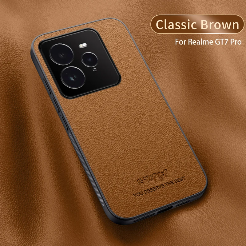 Luxury Business Leather Soft Frame Magnetic Cover For Realme GT7 Pro GT 7 Pro GT7Pro 5G Phone Cases Capa