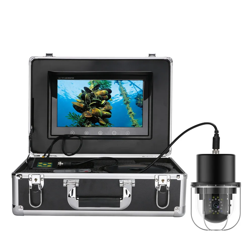 9 Inch 50m Underwater Fishing Camera Fish Finder IP68 360 Degree Rotating Dome Rotating Panoramic Viewing Camera