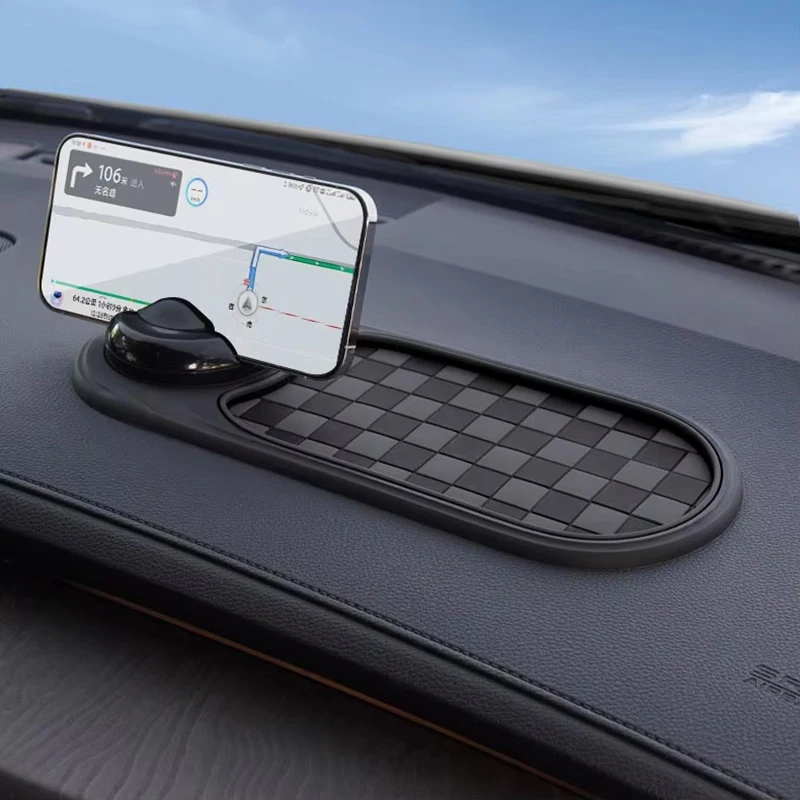 3 in 1 Car Phone Mount with Anti Slip Mat Dashboard Phone Holder 360-Degree Rotation Stable Smartphone Holder Universal