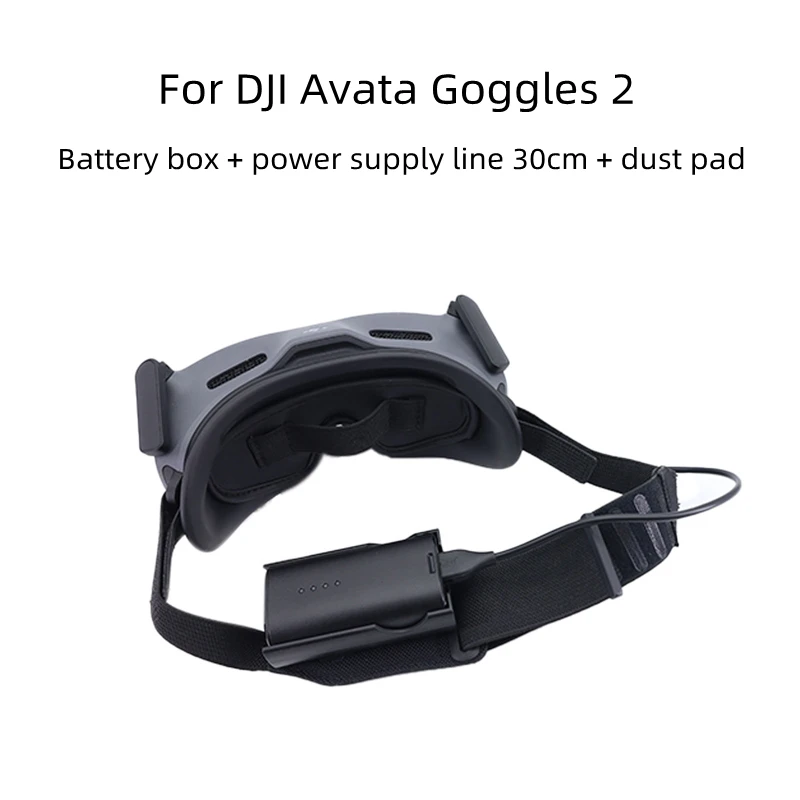 

for DJI AVATA Goggles 2 Flying Glasses Back-mounted Battery Box Lens Dust-proof Shading Pad Power Supply Cable