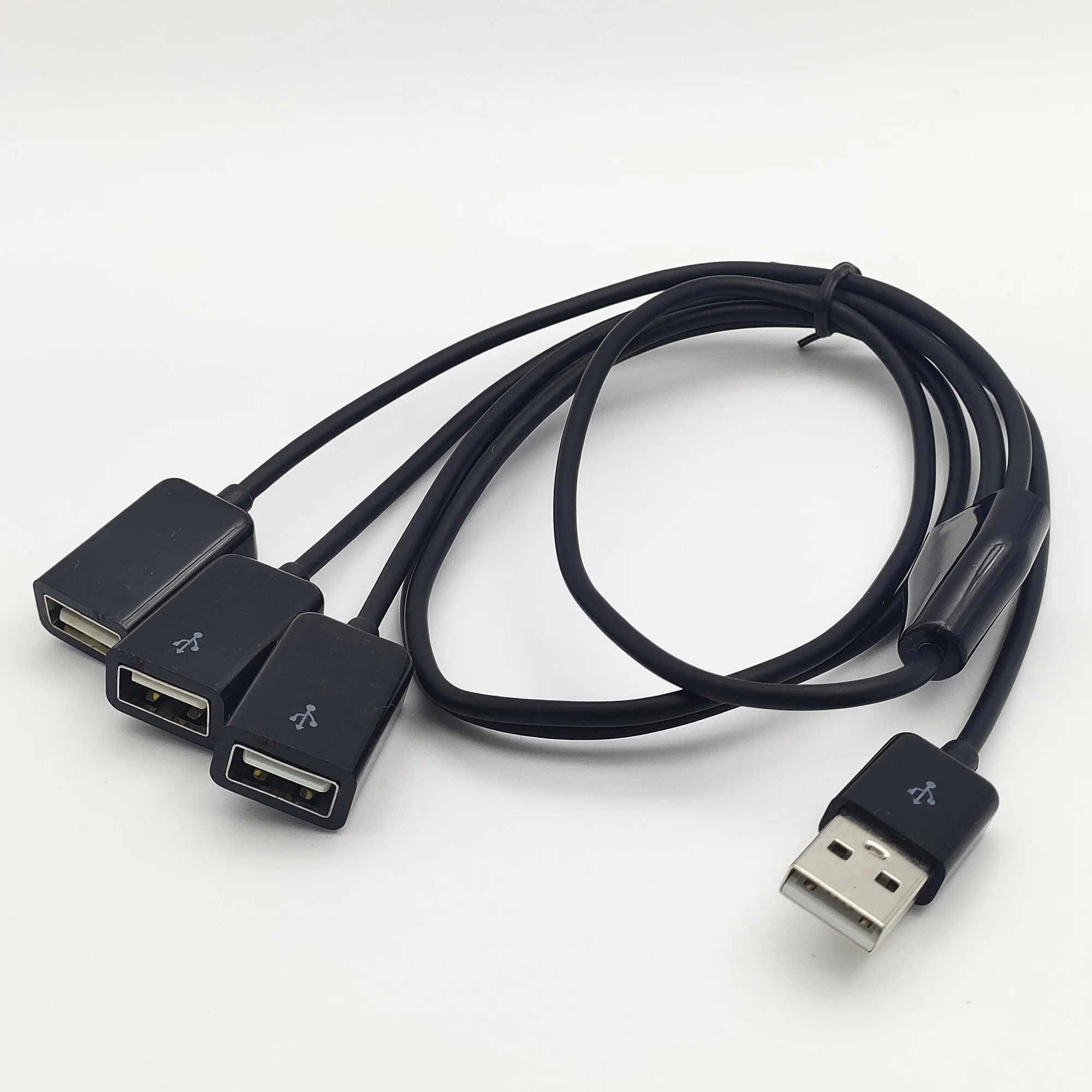 1m 3ft usb divisor y cabo, 3 em 1 usb 2.0 um macho para 3 usb fêmea jack cabo de carregamento multi portas usb