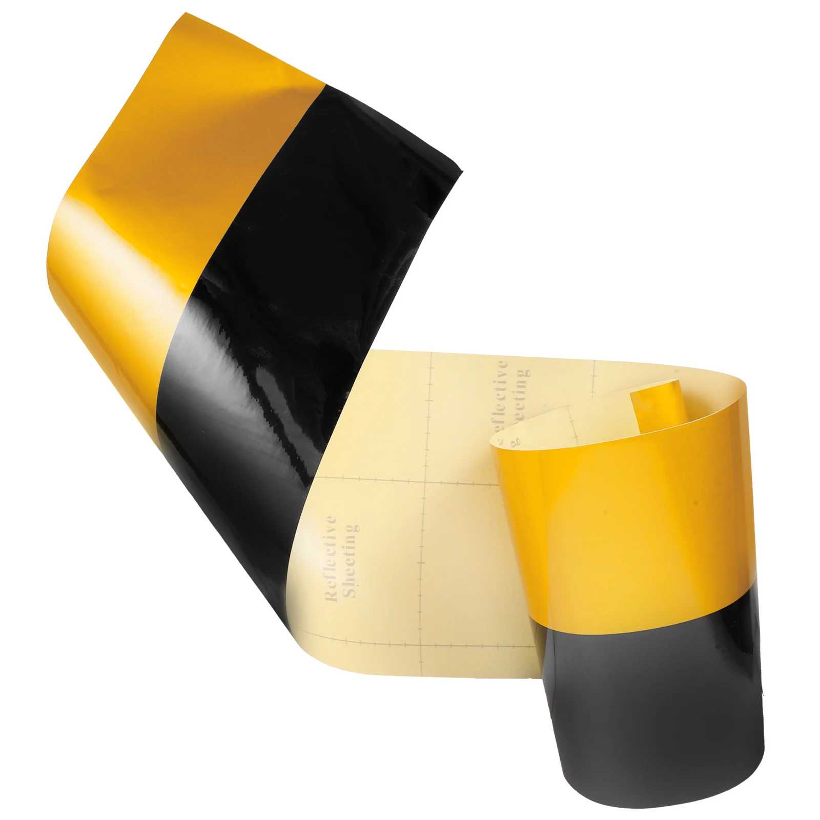 Светоотражающая лента 20 см x 1 м, черно-желтая полосатая защитная пленка для подъездной дороги, маркерный столб, предупреждающий столб, высокая видимость