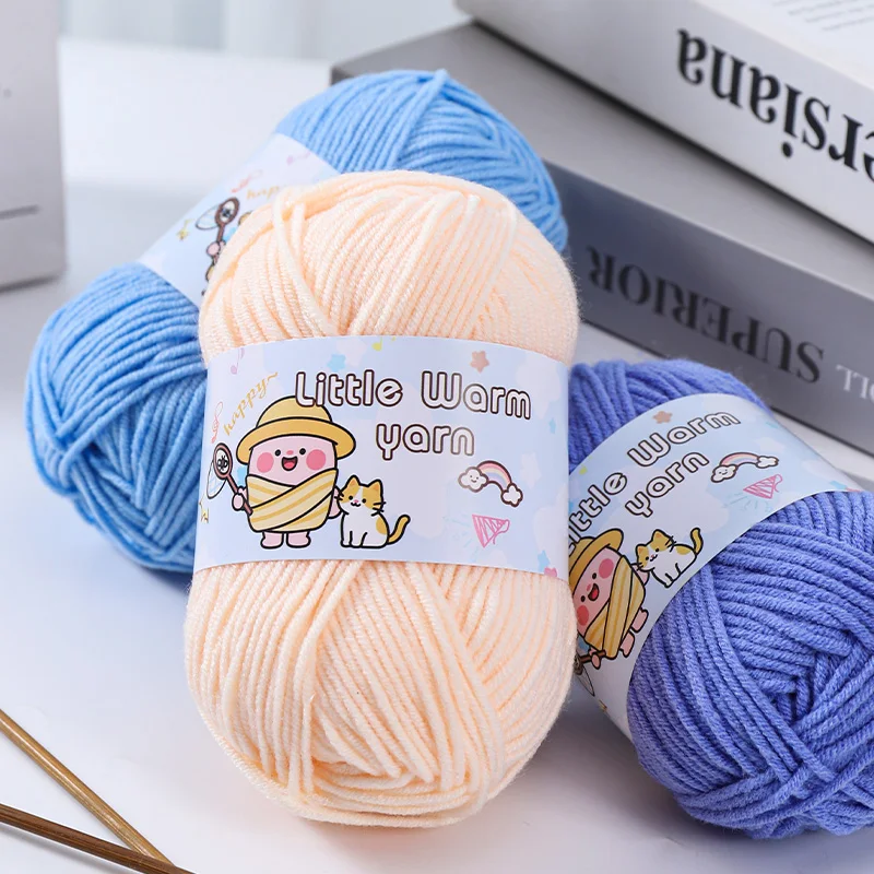 1 große Beutel mit 300 g weichem, mitteldickem Garn, verwendet für handgestrickte DIY-Materialien, Kunsthandwerk, kleine Geschenke, Strickpullover, Hüte, Schals und andere Kunsthandwerke, mitteldicke