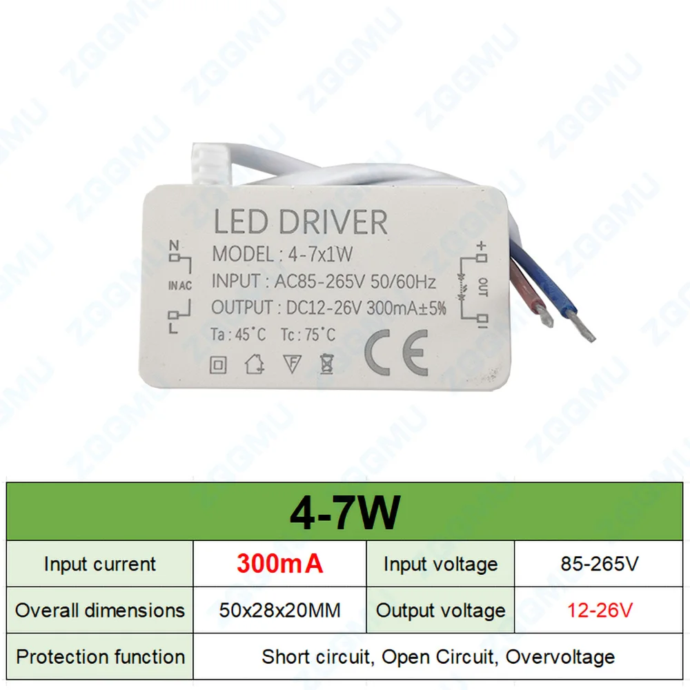 LED Constant Current Driver 12W 20W 30W Power Output 33-12V 9-18V 12-26V 24-46V 36-56V 54-85V 75-126V 24-38V 36-65V Shell Driver