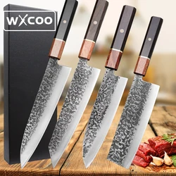 Professional Japanese Chef Knives Hand Forged Steel Fish Santoku Knife Butcher Meat Slicing Cleaver Kitchen Knife with Gift Box