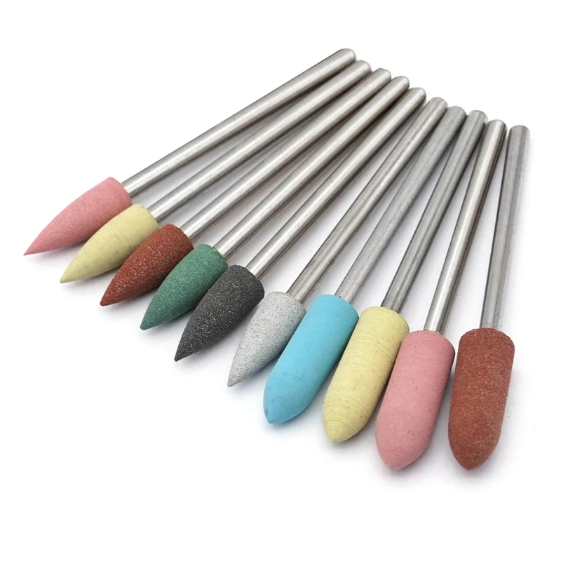 Dental Silicone Rubber Polishers Burs Grinding Heads 2.35mm HP Shank Drill Rotary Dentist Tool Dental Lab Instrument