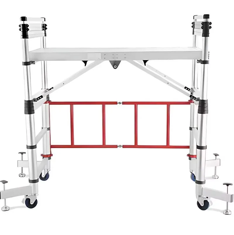 

3m Aluminum Alloy Folding Scaffolding, Mobile Folding Work Platform Outdoor Maintenance