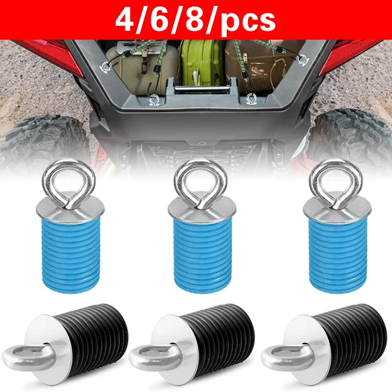 4/6/8pcs/Set ATV Tie Down Anchors for Polaris RZR Sportsman Ace with 1' Hole 900 1000 XP Turbo Sportsman 450 570 850 ACE