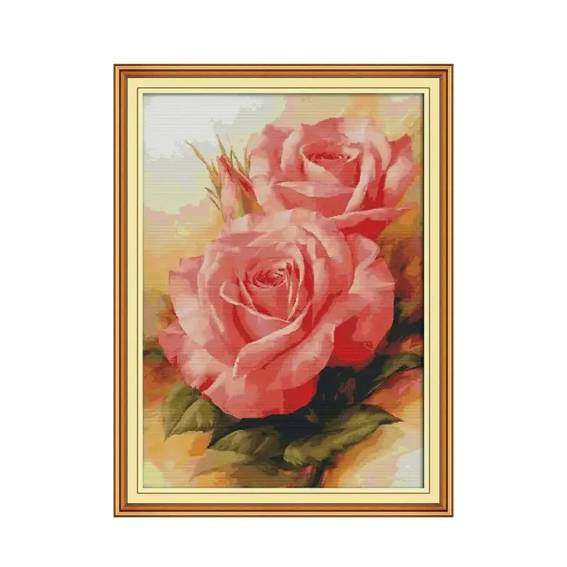 

Набор для вышивки крестом «Розовая роза» aida 14ct 11ct с принтом, холст, вышивка крестиком, рукоделие, вышивка, сделай сам, ручная работа