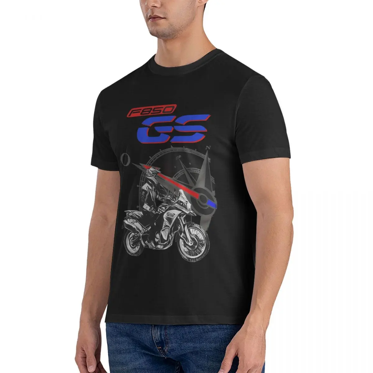 Gool T-Shirt Men F850 GS Vintage 100% Cotton Tees Crew Neck Short Sleeve T Shirt Party Tops