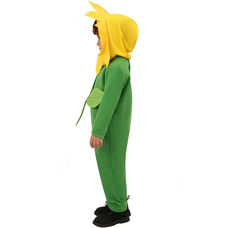 Neue Modelle Unisex süße Jungen Mädchen Pflanze Halloween Cosplay Mädchen Sonnenblume Kostüm verkleiden Kind Rose Sonne und Blumen kostüm