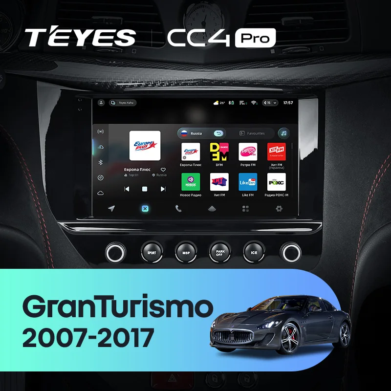 TEYES CC4 PRO dla Maserati GranTurismo LHD RHD 2007 - 2017 CarPlay Android Auto 2DIN Autoradio Radio Multimedia Stereo