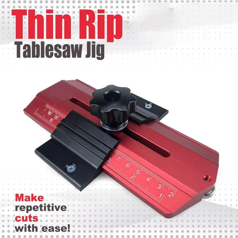 A21I-Thin Rip Tablesaw Jig, Thin Rip Tablesaw Jig Module Slicing Positioner Contour Gauge Shape Duplicator Lacator For Wood