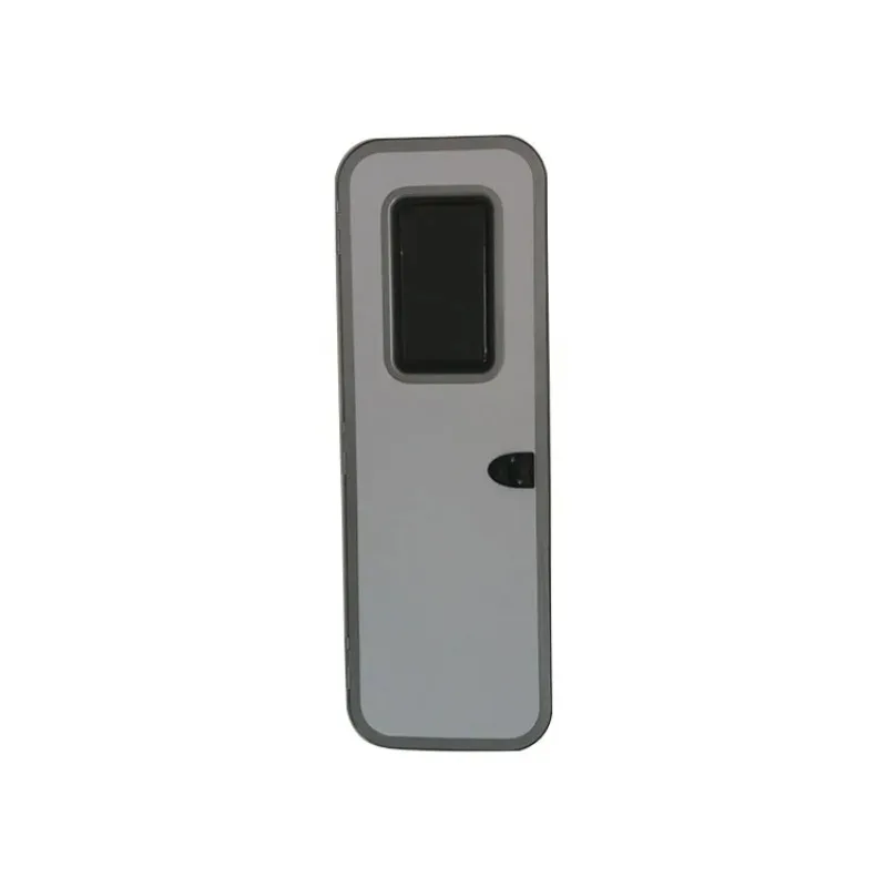 Camper Door Custom Size Round Corner And Right Angles Single Point Lock Acrylic Glass Windows RV Entry Doors