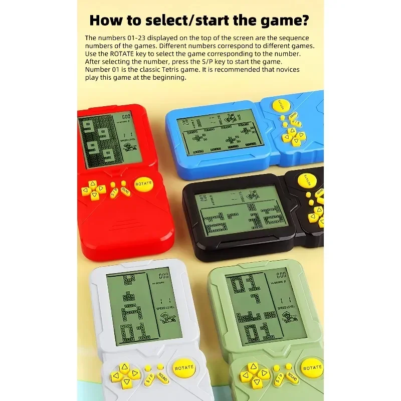 Consola portátil retro clásica multicolor para niños y adultos - imagen 2