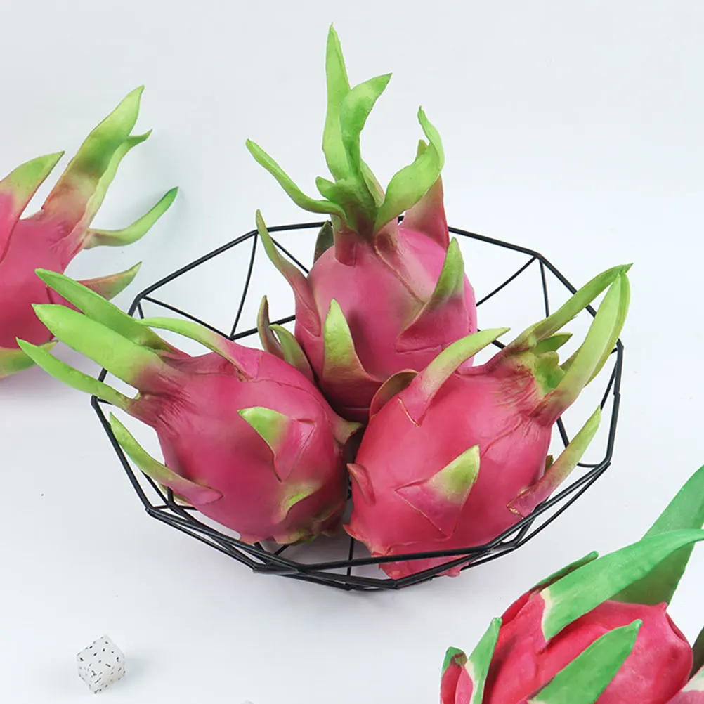 

2Pcs Lifelike Pitaya Models Simulation Fruit Decor Realistic Artificial Fruits For Store Display Home Decoration