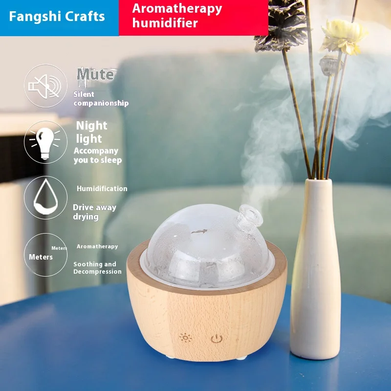 glass diffuser essential oils 3D Fireworks Air Ultrasonic Essential Oil Aroma Diffuser 180ml 7 LED Lights for Home