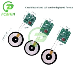 TYPE-C MICRO-USB 5V 9V 5W-10W 15W Wireless Charger Module Transmitter PCBA Circuit Board Coil For Qi Standard Wireless Charging