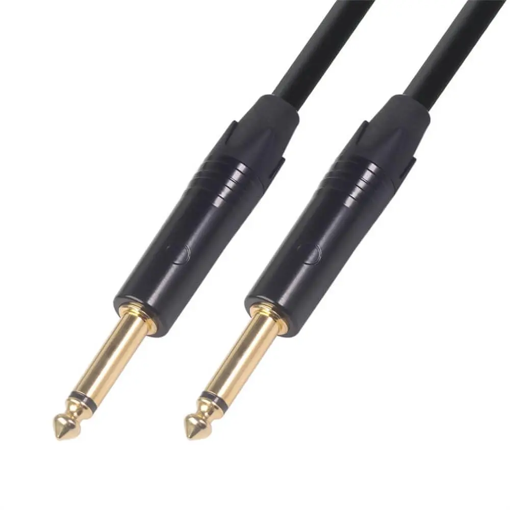 6.35mm (1/4) TRS to 6.35mm (1/4) TRS Stereo Audio Cable 1.8M Male to Male for Electric Guitar Bass Guitar